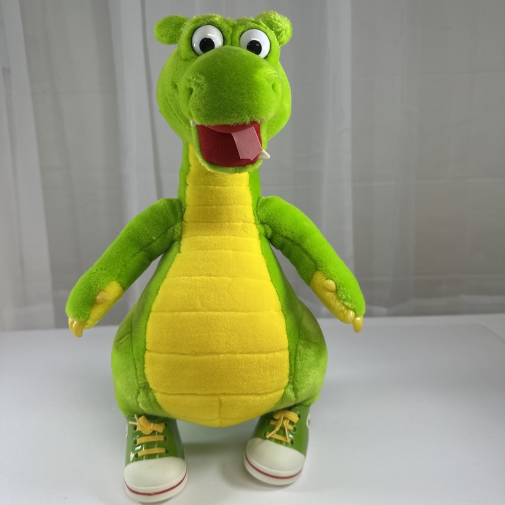 Vintage 1994 The Adventures Of Dudley The Dragon 14" Plush Rubber Shoes